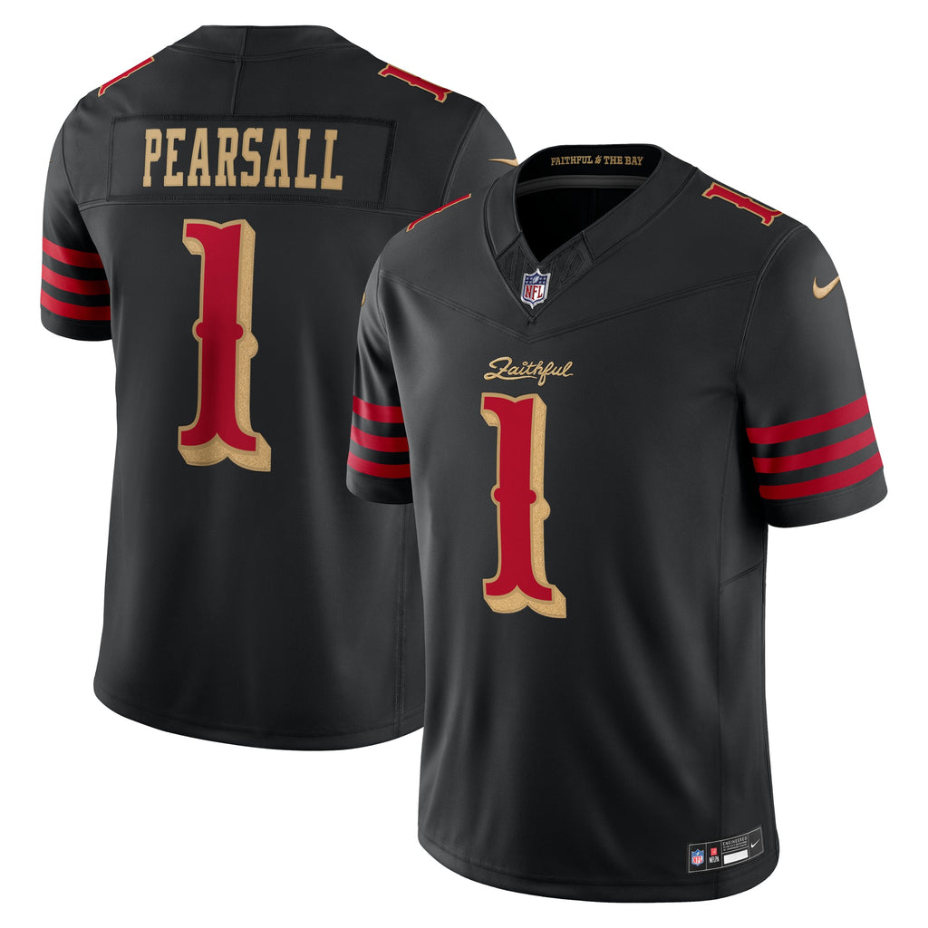 Nike Men San Francisco 49ers Ricky Pearsall #1 Rivalries Limited Jersey - Black product image 3, provided for visual