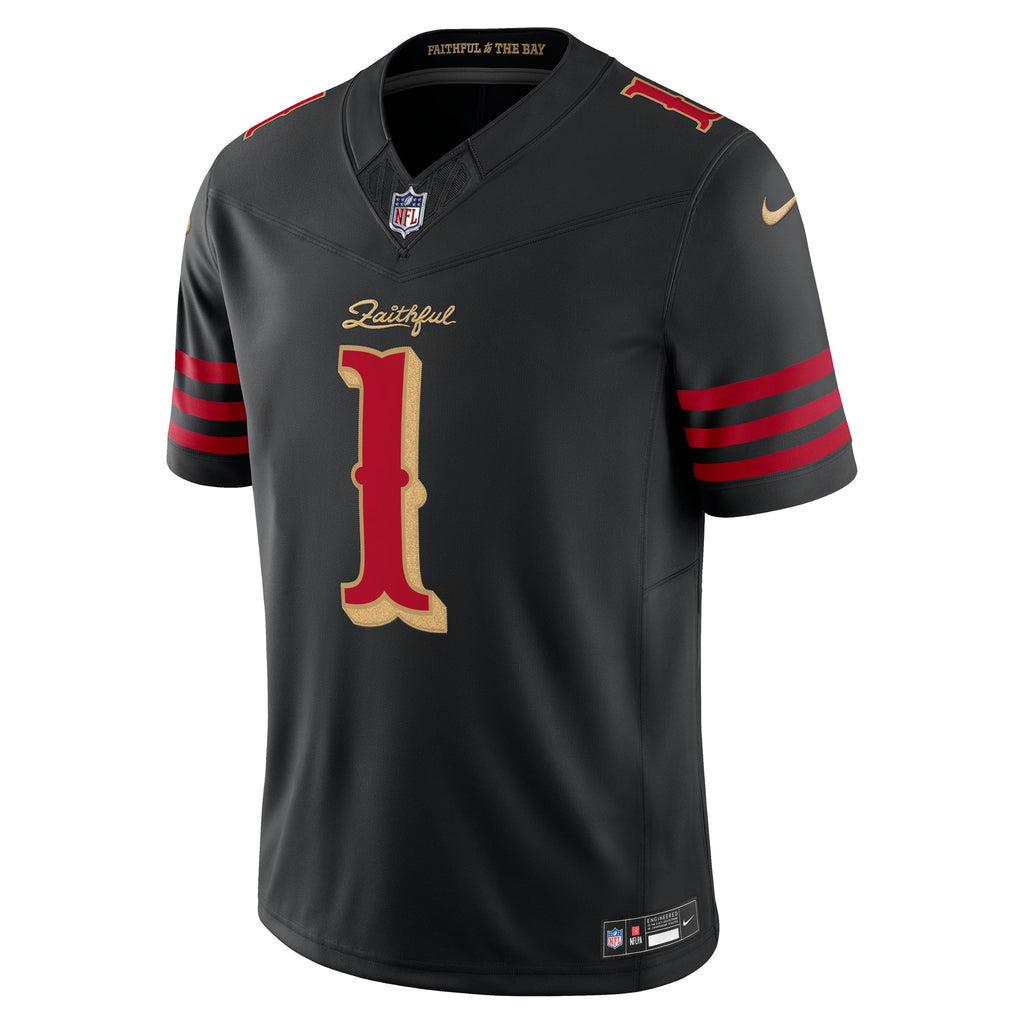 Nike Men San Francisco 49ers Ricky Pearsall #1 Rivalries Limited Jersey - Black product image 1, provided for visual
