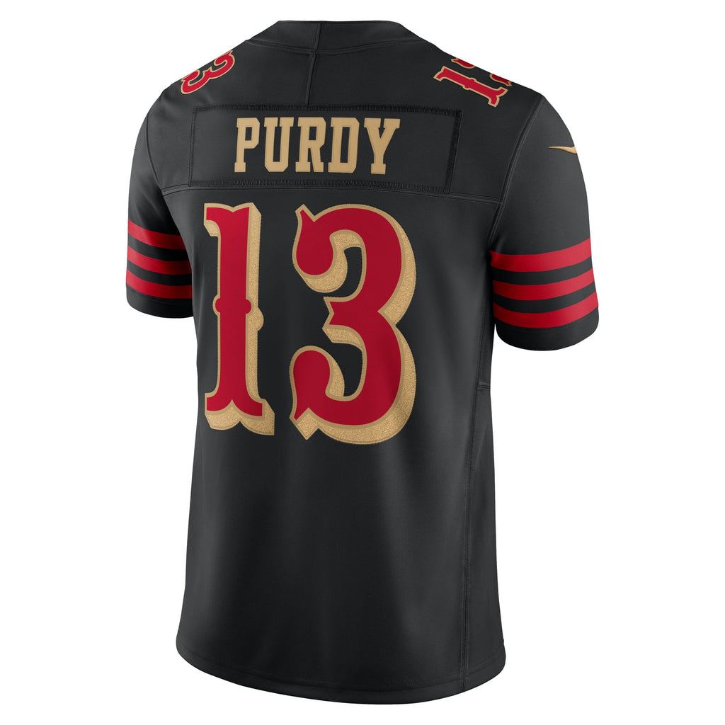 Nike Men San Francisco 49ers Brock Purdy #13 Rivalries Limited Jersey - Black product image 2, provided for visual reference