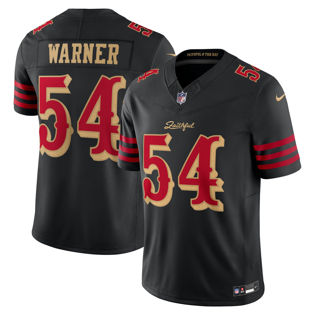 Nike Men San Francisco 49ers Fred Warner #54 Rivalries Limited Jersey - Black product image 3, provided for visual reference