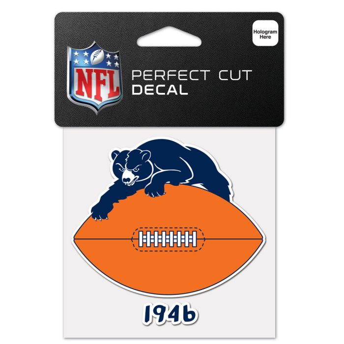 Chicago Bears Retro Perfect Cut 4" x 4" Decal product image 1, provided for visual reference and product detail review