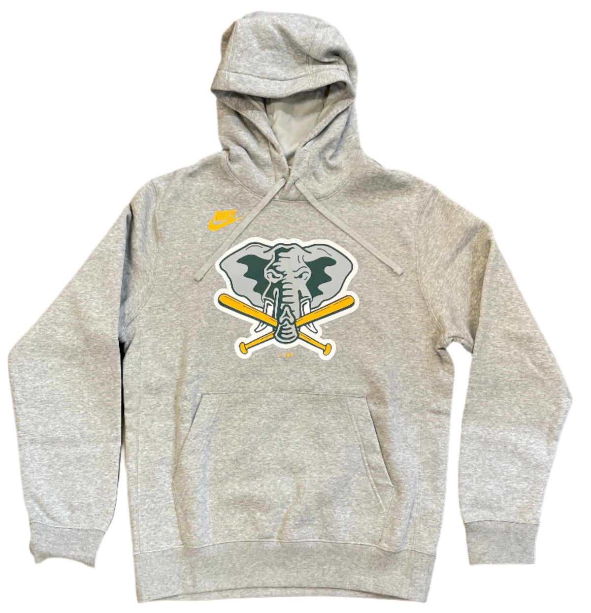 Nike Oakland Athletics Cooperstown Hoodie-Heather Gray product image 1, provided for visual reference and product detail