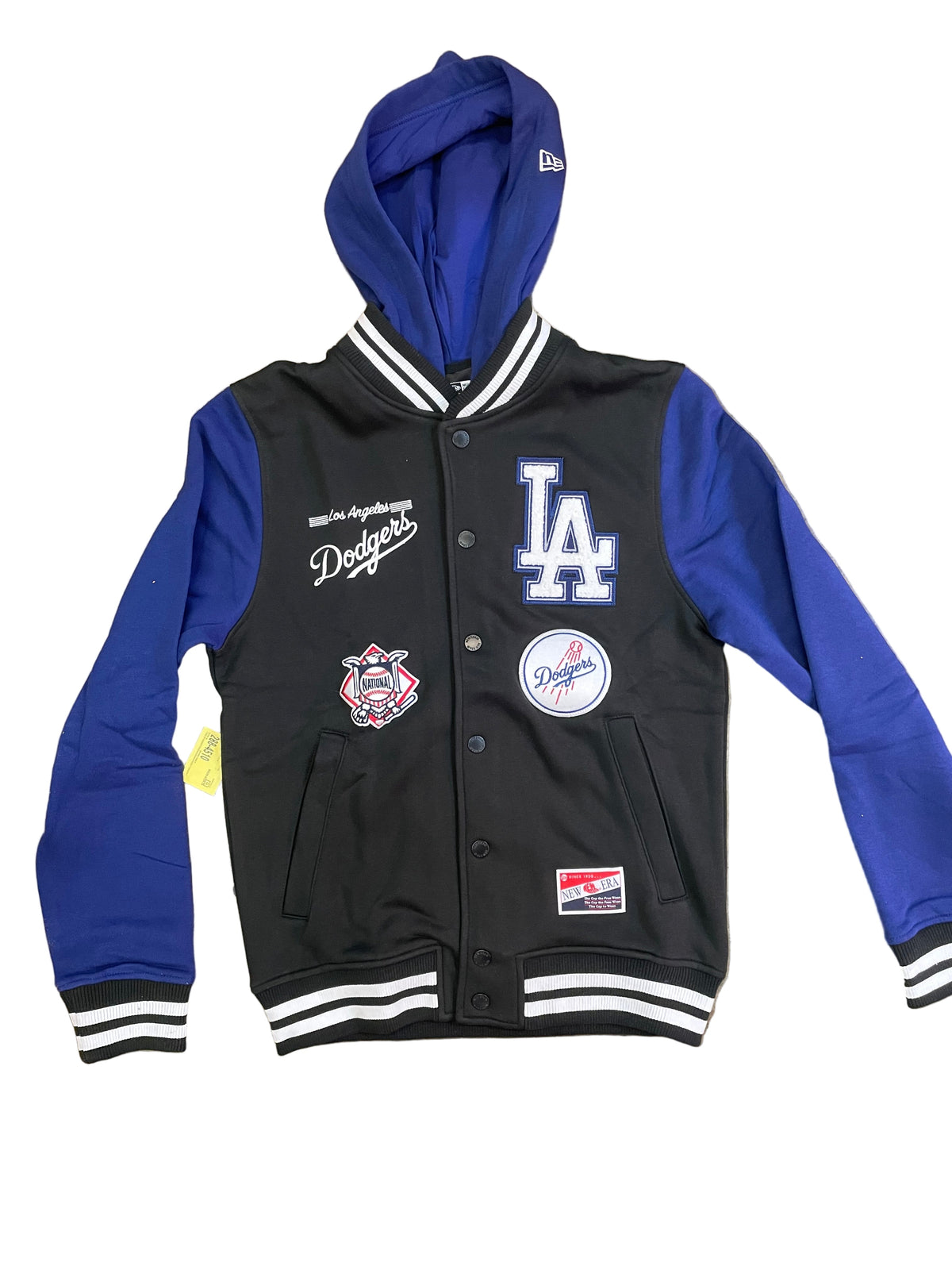 New Era Men Los Angeles Dodgers Throwback Cotton Full- Snap Jacket product image 1, provided for visual reference and