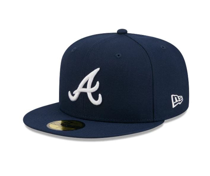 New Era Atlanta Braves 59Fifty Color Basic Fitted - Obsidian/White product image 2, provided for visual reference and