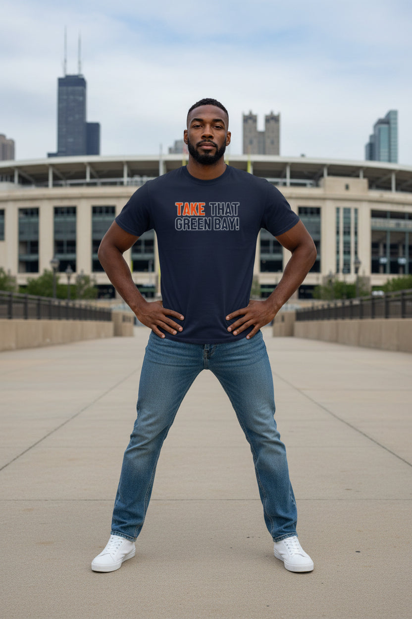 David Kaplan Take That Green Bay! REKAP Navy T-Shirt product image 6, provided for visual reference and product detail review