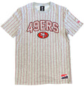 New Era Men San Francisco 49ers Pinstripe T-Shirt product image 1, provided for visual reference and product detail review