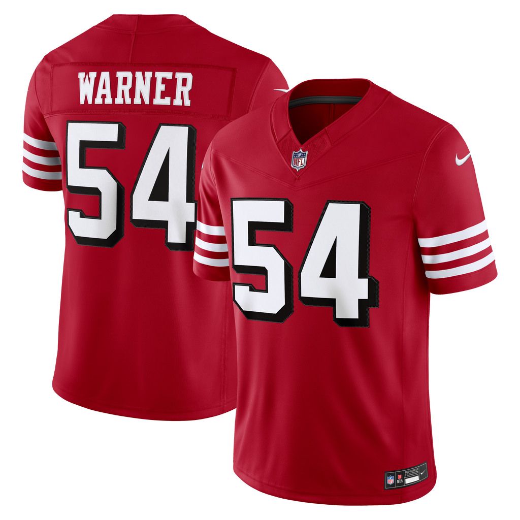 Nike San Francisco 49ers Fred Warner (#54) Limited Jersey- Gym Red product image 3, provided for visual reference and