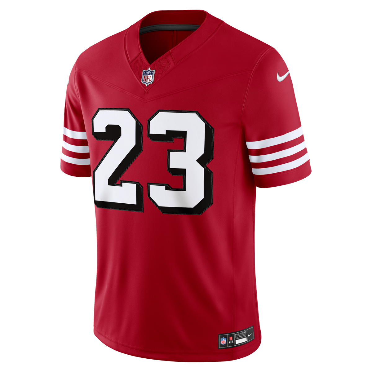 Nike San Francisco 49ers Christian McCaffrey (#23) Limited Jersey- Gym Red product image 1, provided for visual reference