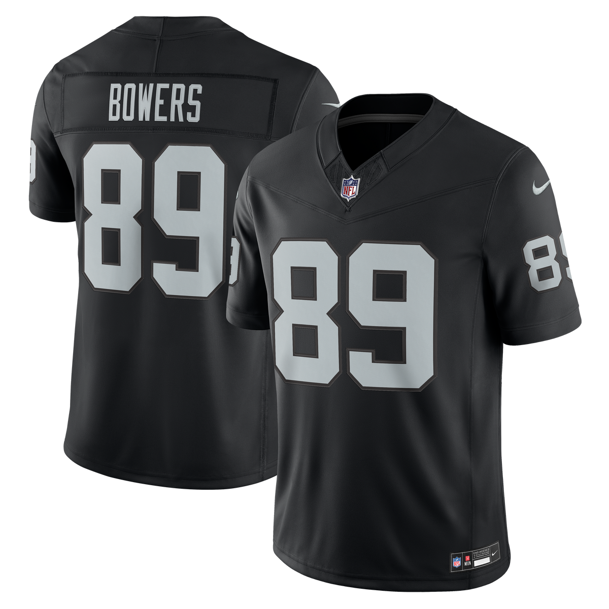 Nike Las Vegas Raiders Brock Bowers #89 Vapor Limited Player Jersey - Black product image 3, provided for visual reference