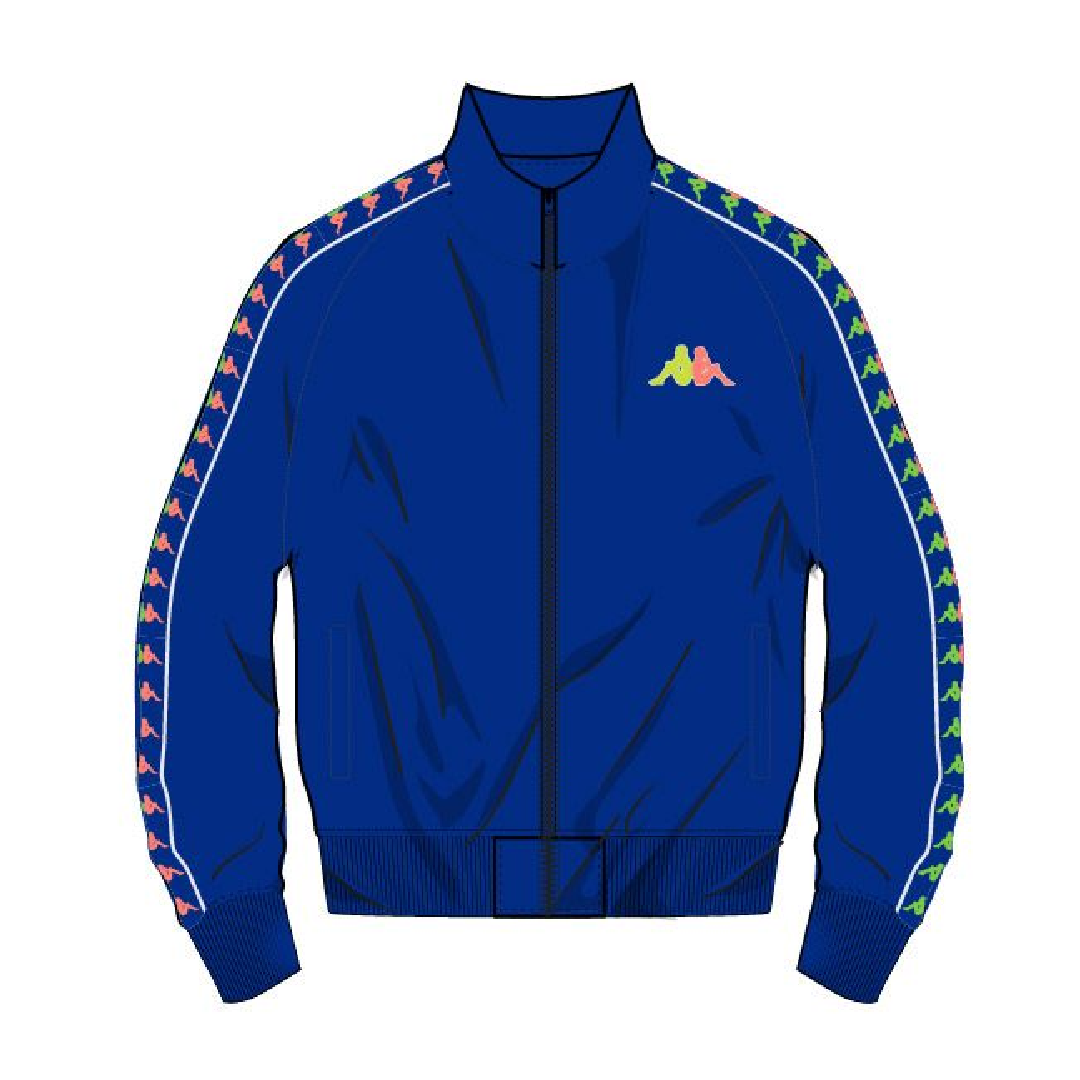 Kappa 222 BANDA CARAMBIE TRACK JACKET - BLUE product image 1, provided for visual reference and product detail review
