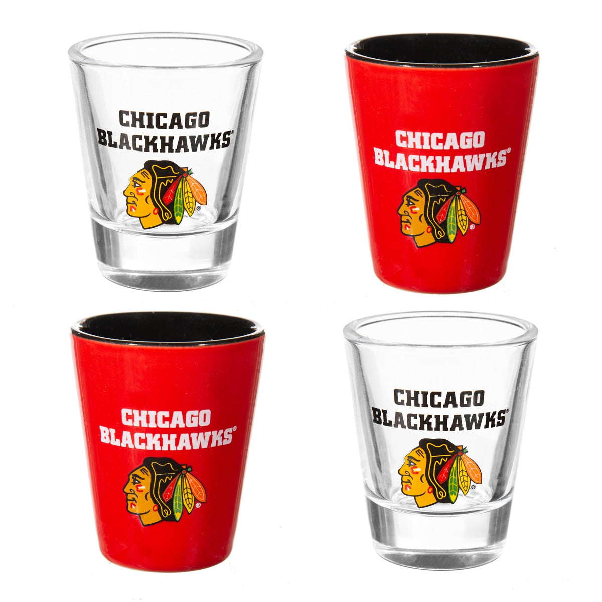 Chicago Blackhawks Shot Glasses product image 1, provided for visual reference and product detail review
