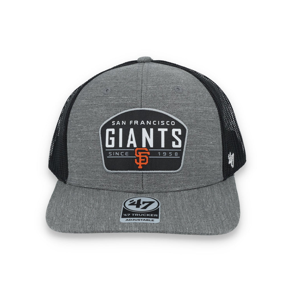 '47 Brand San Francisco Giants Slate Trucker Adjustable Hat - Charcoal/Black product image 2, provided for visual reference