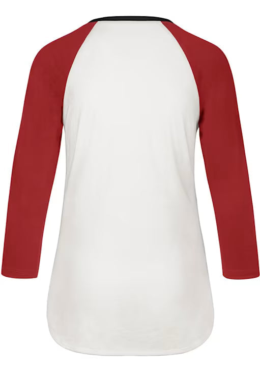 Chicago Blackhawks Women Sandstone KA Midrange Raglan Shirt product image 2, provided for visual reference and product