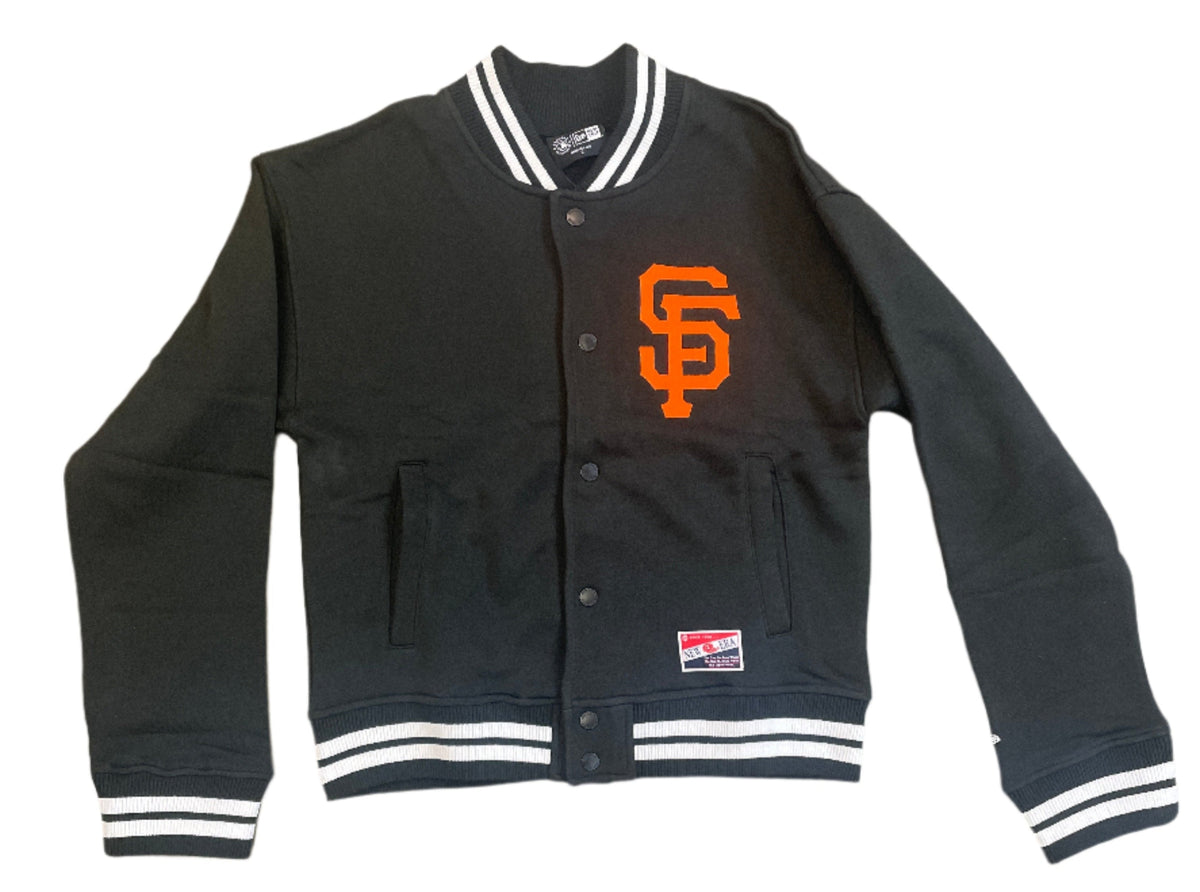 New Era Women San Francisco Giants Cotton Bomber Jacket product image 1, provided for visual reference and product detail