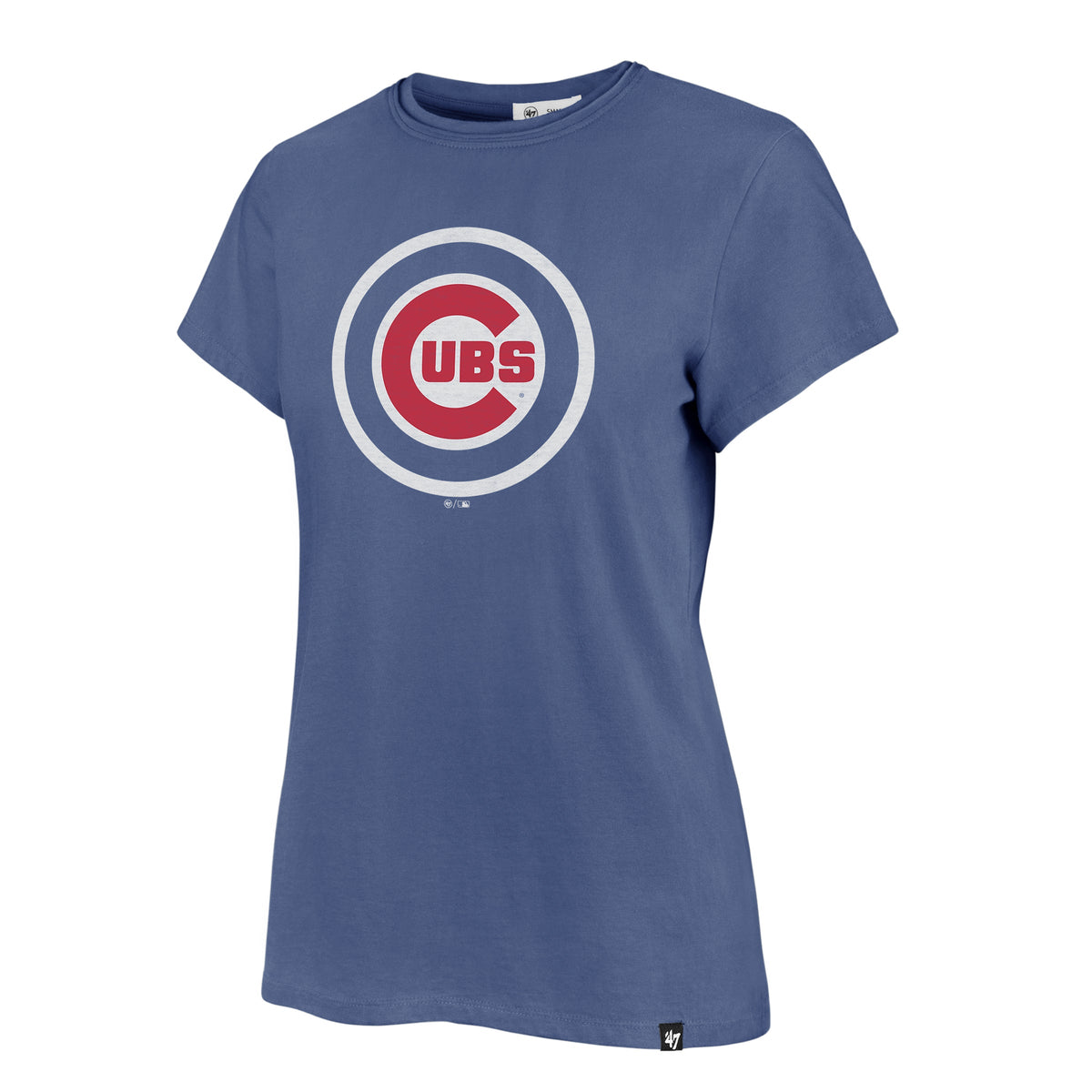 Chicago Cubs '47 Women Cadet Blue Bullseye Frankie T-Shirt product image 1, provided for visual reference and product detail