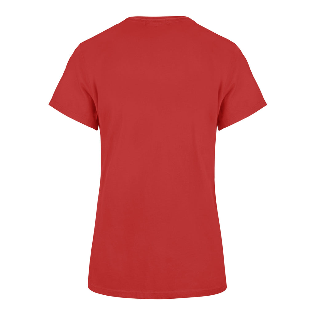 Chicago Blackhawks '47 Women Red Primary Logo Frankie T-Shirt product image 3, provided for visual reference and product