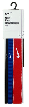 Nike Flex Headbands 3-Pack -Black/Royal/Red product image 1, provided for visual reference and product detail review