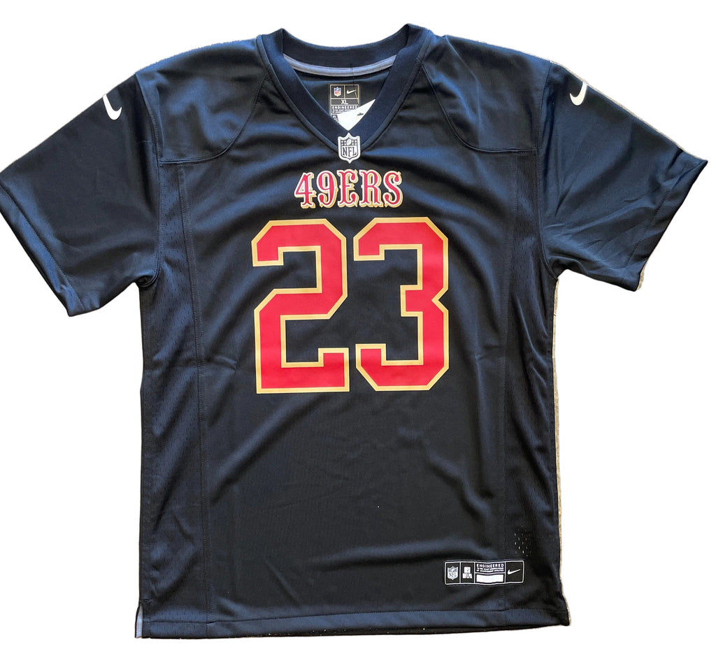 Nike Youth San Francisco 49ers Christian McCaffery Game Jersey - Carbon Black product image 1, provided for visual reference