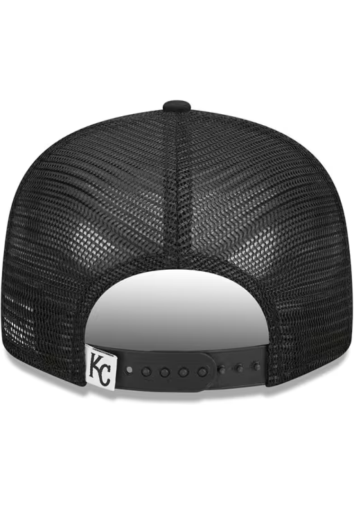New Era Kansas City Royals 9FIFTYTrucker Snapback Hat-Black/White product image 4, provided for visual reference and product