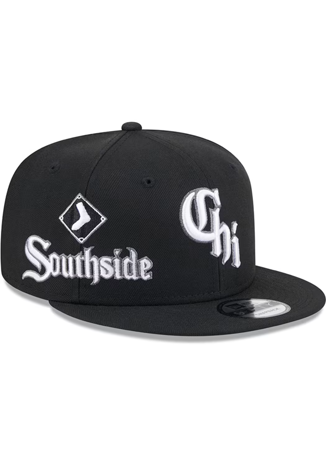 New Era Chicago White Sox City Connect Icon 9FIFTY Snapback Hat-Black product image 1, provided for visual reference and