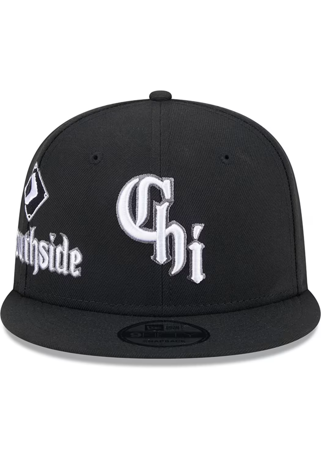 New Era Chicago White Sox City Connect Icon 9FIFTY Snapback Hat-Black product image 2, provided for visual reference and