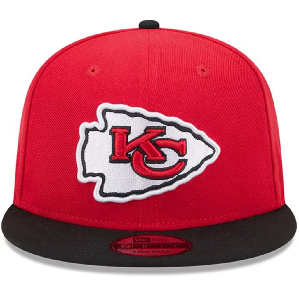 New Era Youth Kansas City Chiefs Evergreen 9FIFTY Snapback Hat 2Tone - Red/Black product image 3, provided for visual