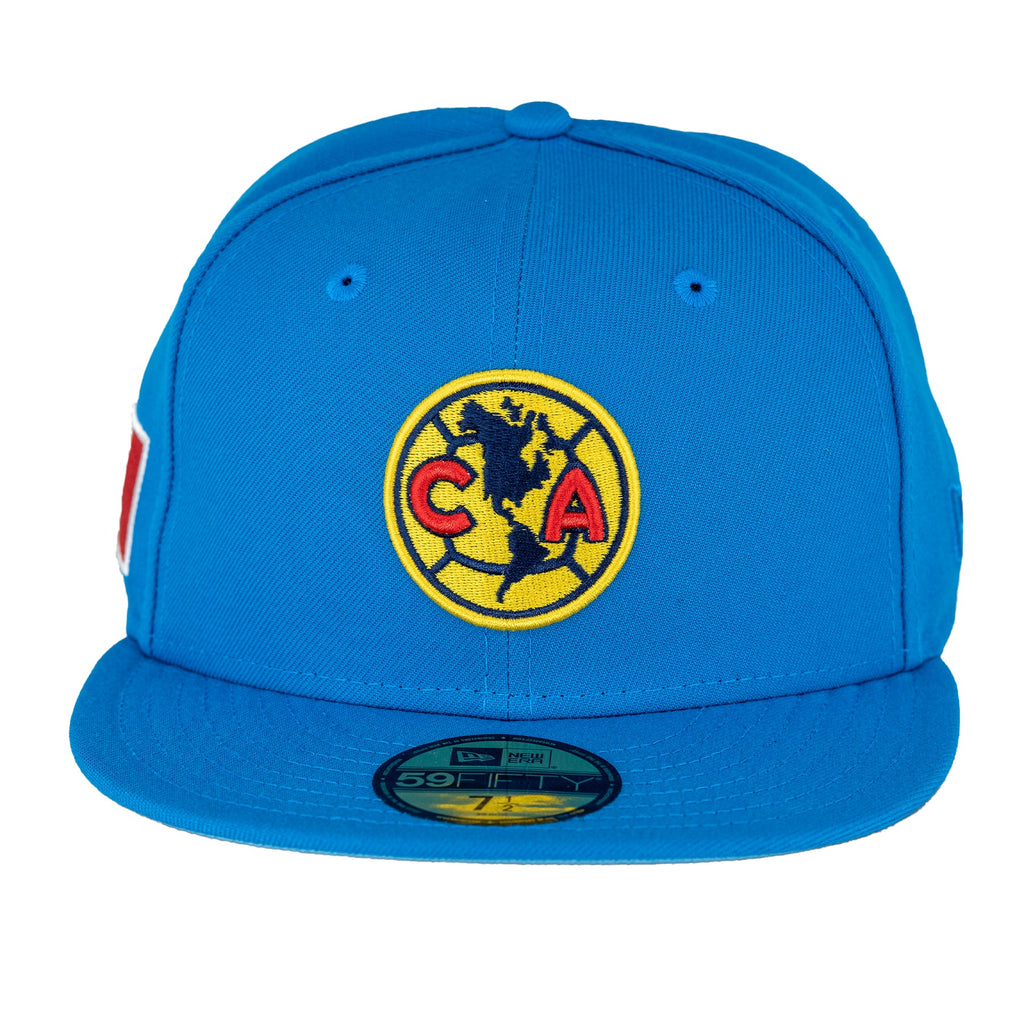 AZULITO Club America w/Mexico Patch New Era 59FIFTY Fitted Hat product image 2, provided for visual reference and product