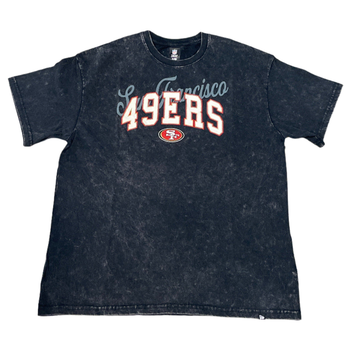 New Era Women San Francisco 49ers T-Shirt-Black product image 1, provided for visual reference and product detail review
