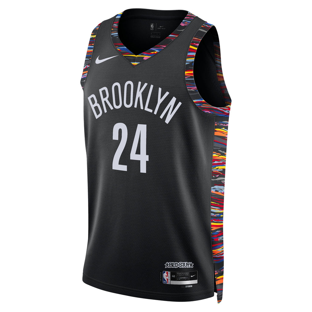 Brooklyn Nets Nike 2025/26 City Edition Swingman Jersey - Black - Cam Thomas - Unisex product image 3, provided for visual