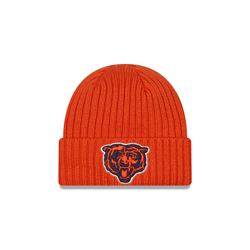 Chicago Bears Orange Bearhead Core Classic Cuffed Knit Hat product image 1, provided for visual reference and product detail