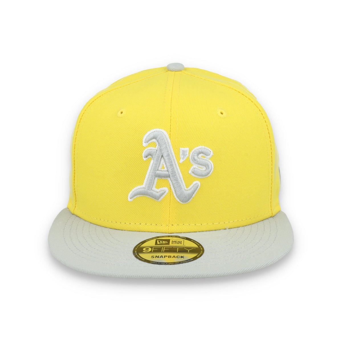 New Era Oakland Athletics 2-Tone Color Pack 9FIFTY Snapback Hat- Yellow/Grey product image 2, provided for visual reference