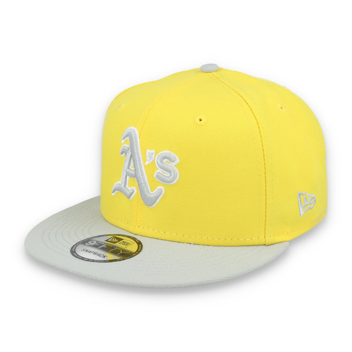 New Era Oakland Athletics 2-Tone Color Pack 9FIFTY Snapback Hat- Yellow/Grey product image 3, provided for visual reference