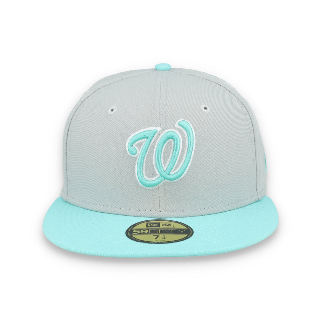 New Era Washington Nationals 2-Tone Color Pack 59FIFTY Fitted Hat-Gray/Turquoise product image 2, provided for visual