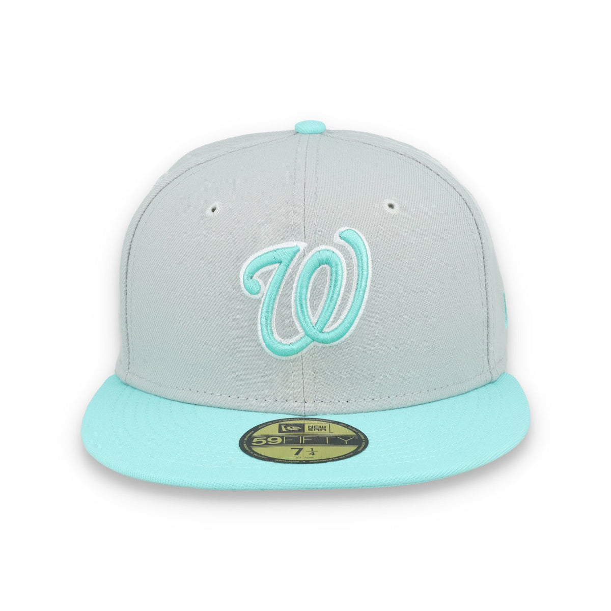 New Era Washington Nationals 2-Tone Color Pack 59FIFTY Fitted Hat-Gray/Turquoise product image 2, provided for visual