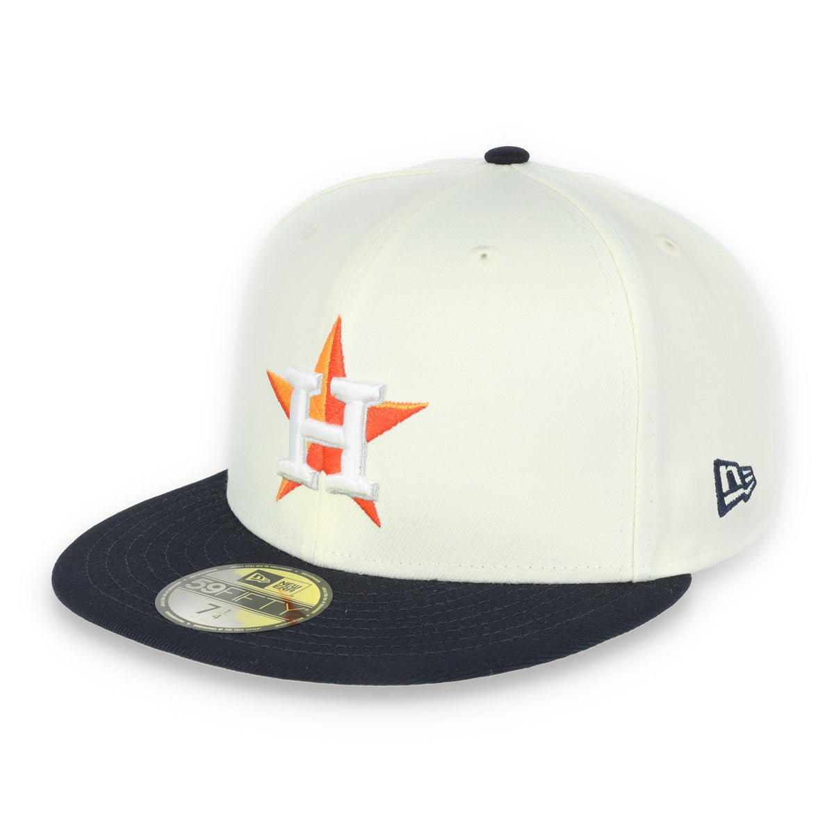 New Era Houston Astros Throwback 2017 World Series Patch 59FIFTY Fitted Ivory Hat product image 3, provided for visual