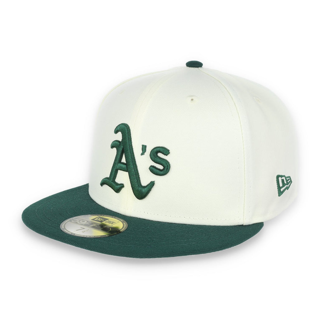 New Era Oakland Athletics Throwback 1989 World Series Patch 59FIFTY Fitted Ivory Hat product image 3, provided for visual