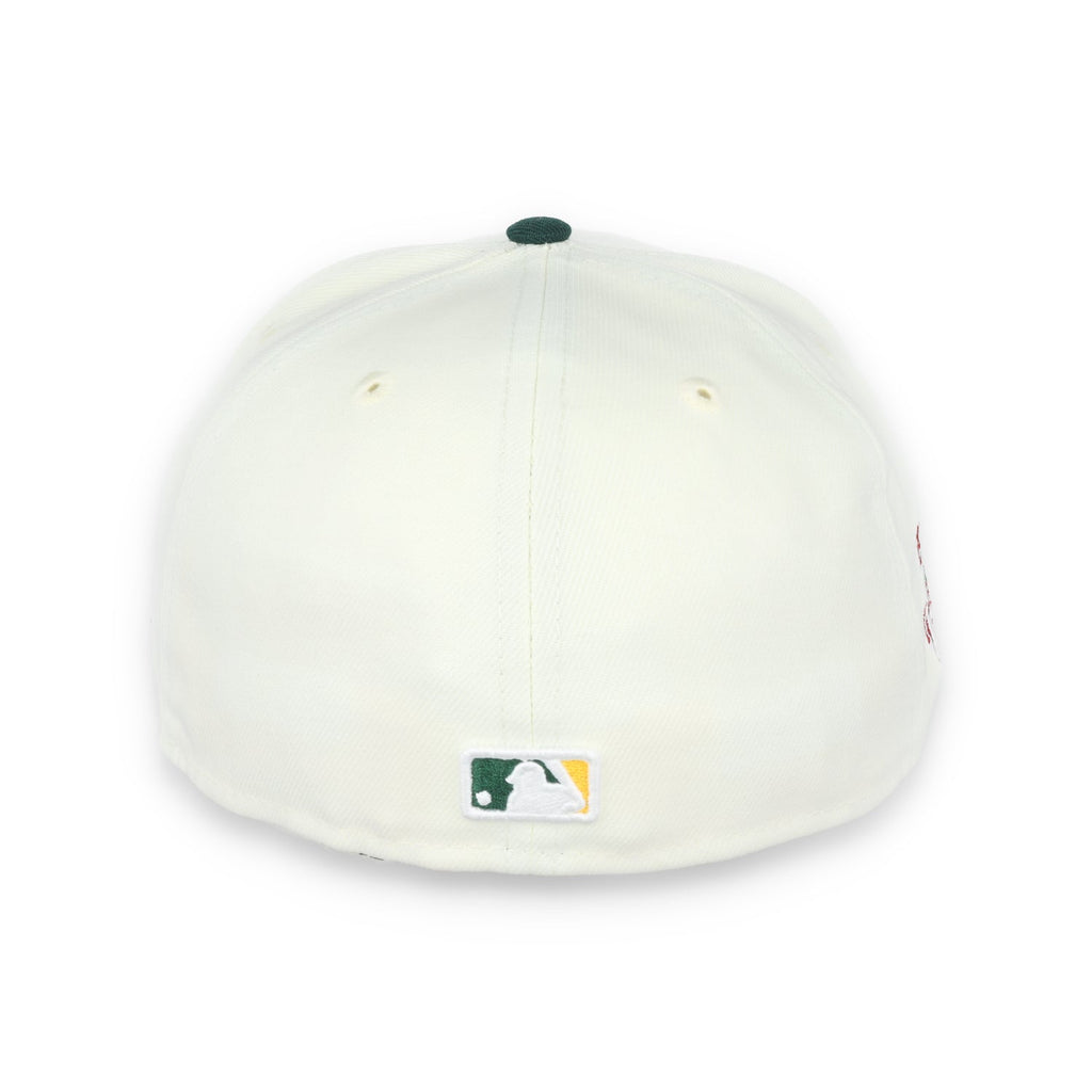 New Era Oakland Athletics Throwback 1989 World Series Patch 59FIFTY Fitted Ivory Hat product image 5, provided for visual