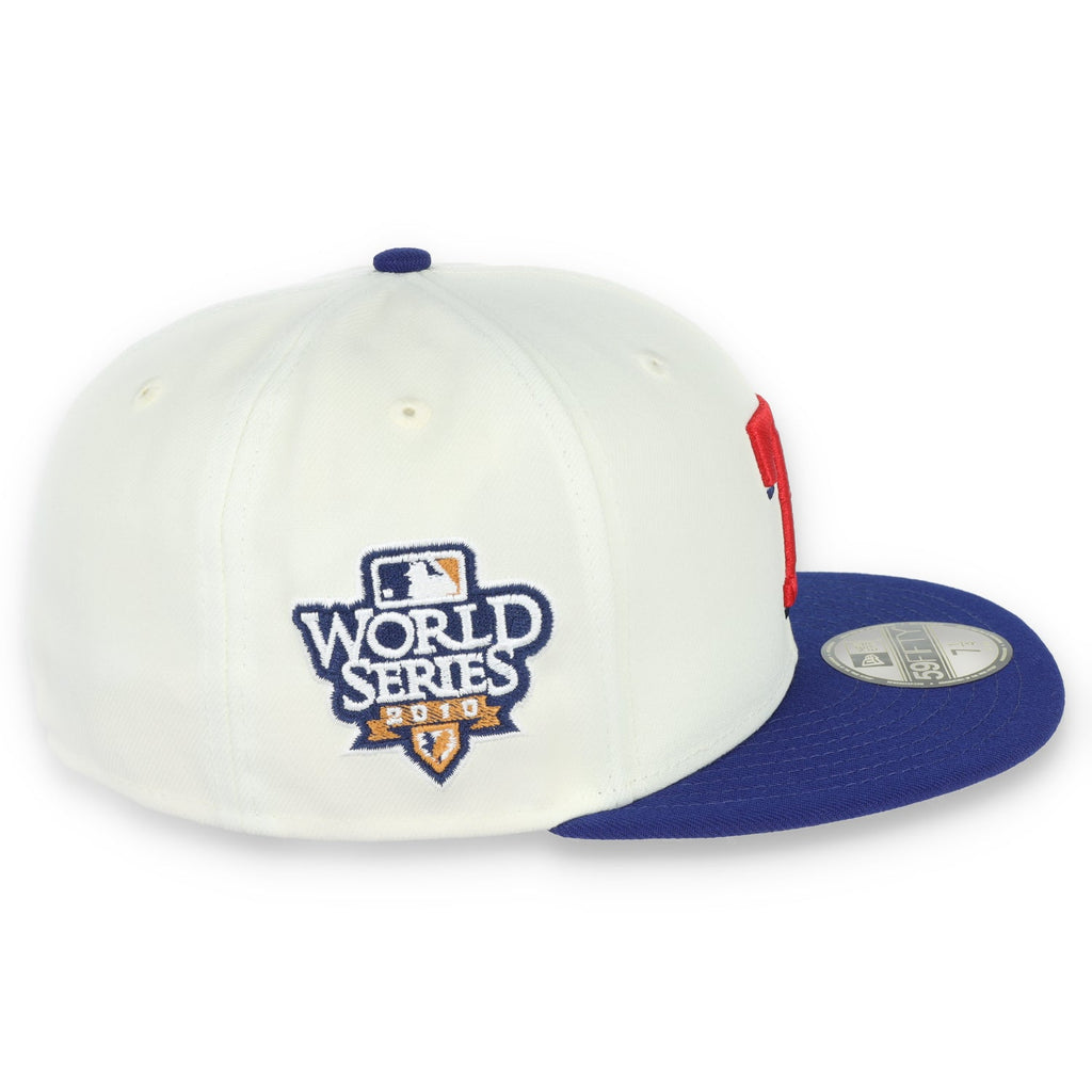 New Era Texas Rangers Throwback 2010 World Series Side Patch 59FIFTY Fitted Ivory Hat product image 7, provided for visual