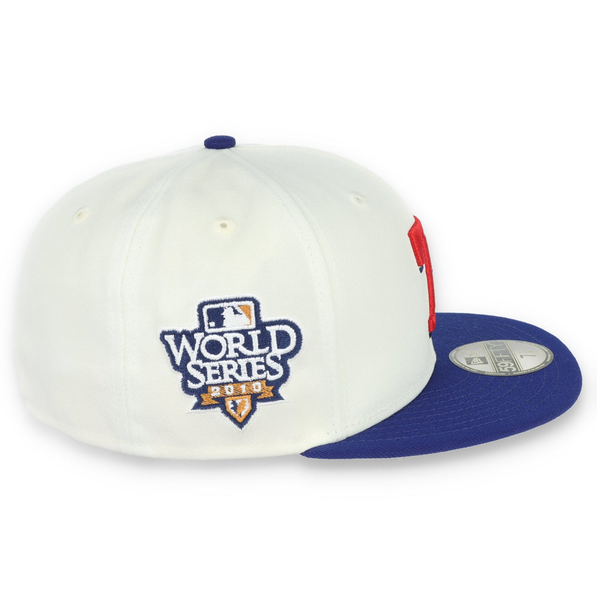 New Era Texas Rangers Throwback 2010 World Series Side Patch 59FIFTY Fitted Ivory Hat product image 7, provided for visual