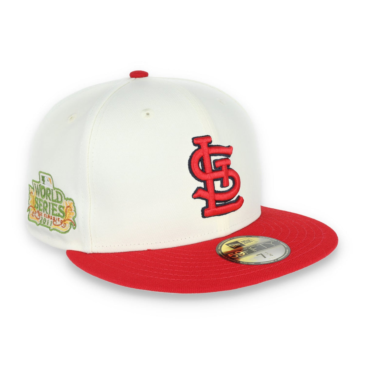 New Era St Louis Cardinals Throwback 2011 World Series Patch 59FIFTY Fitted Ivory Hat product image 1, provided for visual