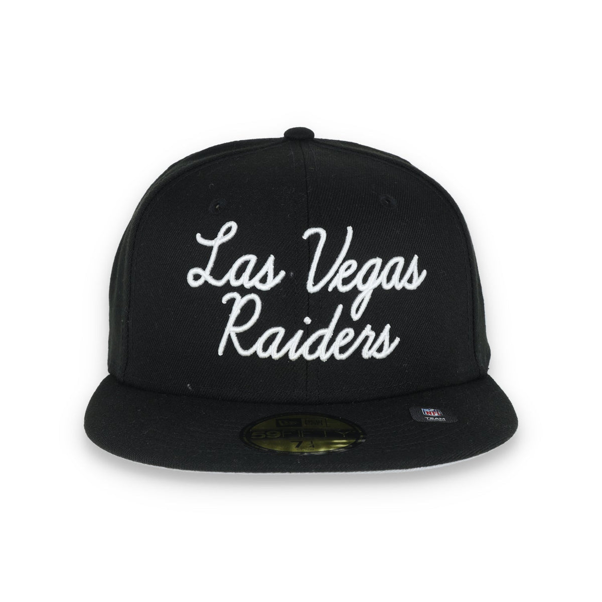 New Era Las Vegas Raiders Fairway Script 59FIFTY Fitted Hat product image 1, provided for visual reference and product