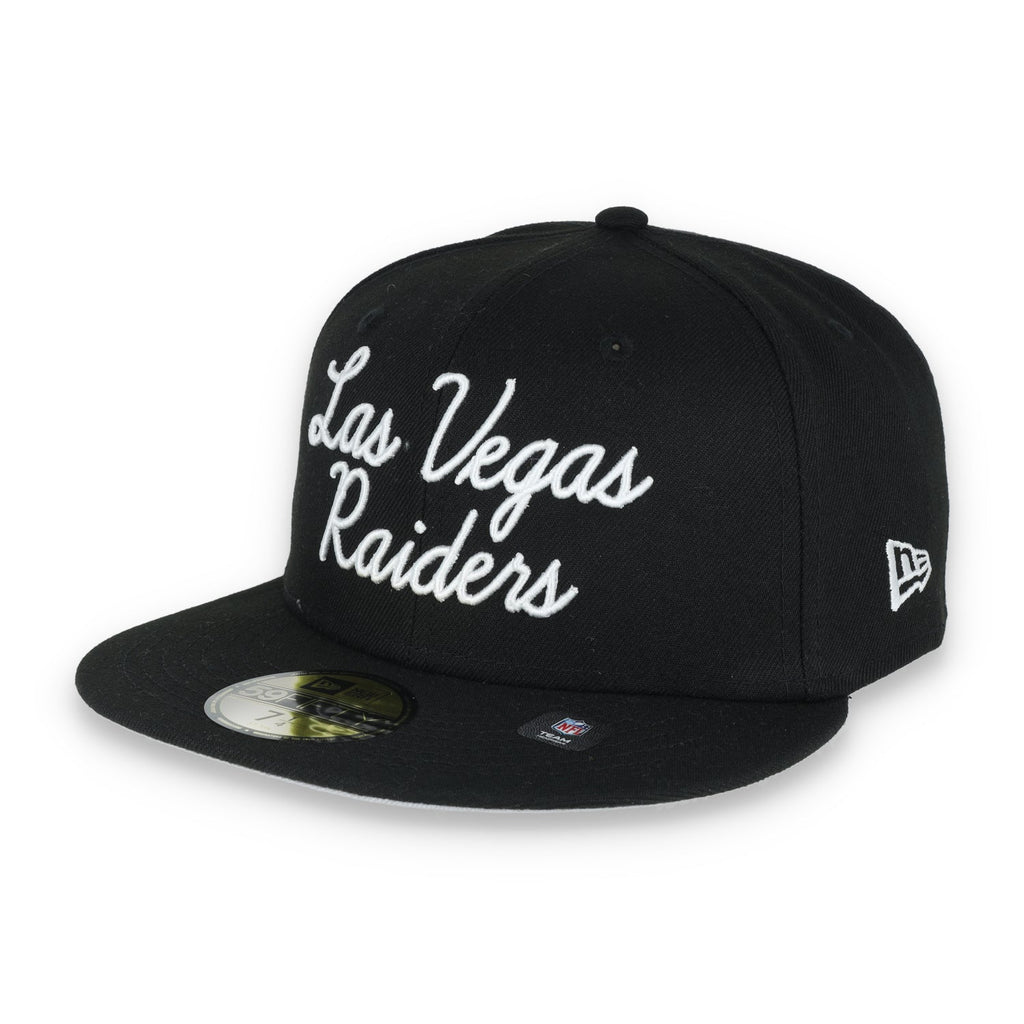 New Era Las Vegas Raiders Fairway Script 59FIFTY Fitted Hat product image 2, provided for visual reference and product