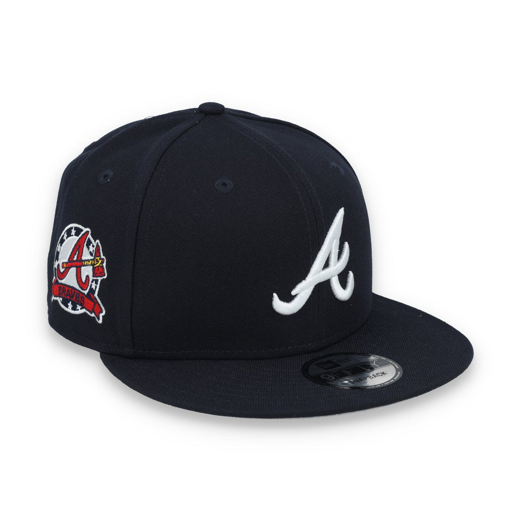 New Era Atlanta Braves Patch E3 9FIFTY Snapback Hat product image 1, provided for visual reference and product detail review