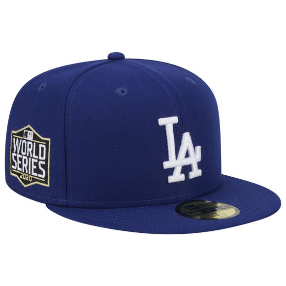 NEW ERA Los Angeles Dodgers WORLD SERIES 2020 SIDE PATCH 59FIFTY FITTED HAT-Blue product image 1, provided for visual