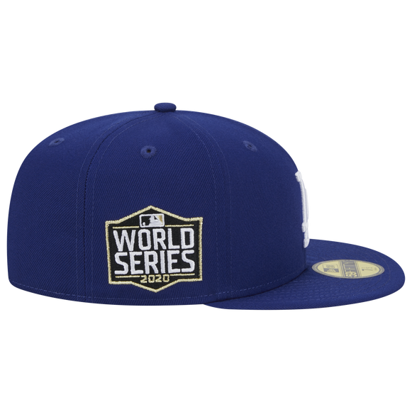 NEW ERA Los Angeles Dodgers WORLD SERIES 2020 SIDE PATCH 59FIFTY FITTED HAT-Blue product image 4, provided for visual