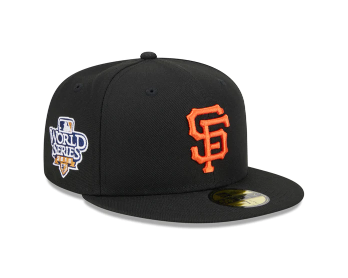 New Era San Francisco Giants Black 2010 World Series Fitted Hat 59Fifty Fitted Hat product image 1, provided for visual