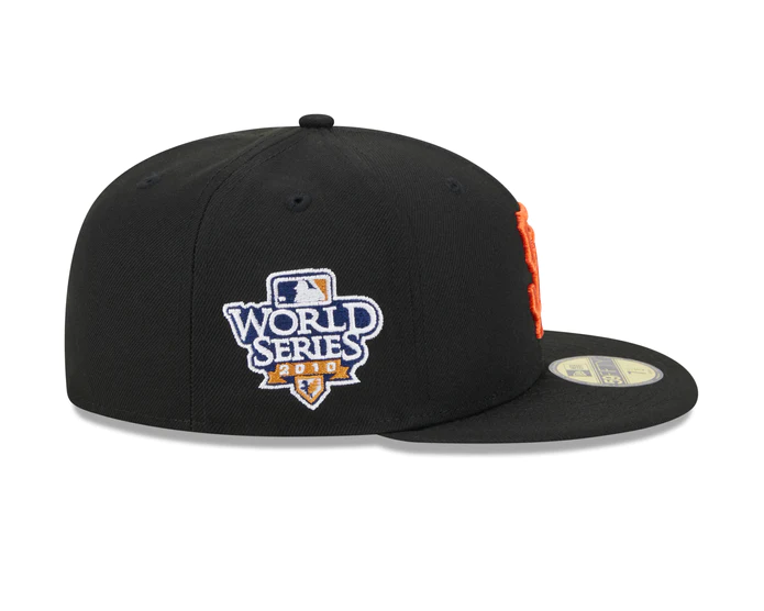 New Era San Francisco Giants Black 2010 World Series Fitted Hat 59Fifty Fitted Hat product image 3, provided for visual