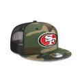 New Era San Francisco 49ers 9FIFTY Trucker Snapback- Camo product image 1, provided for visual reference and product detail
