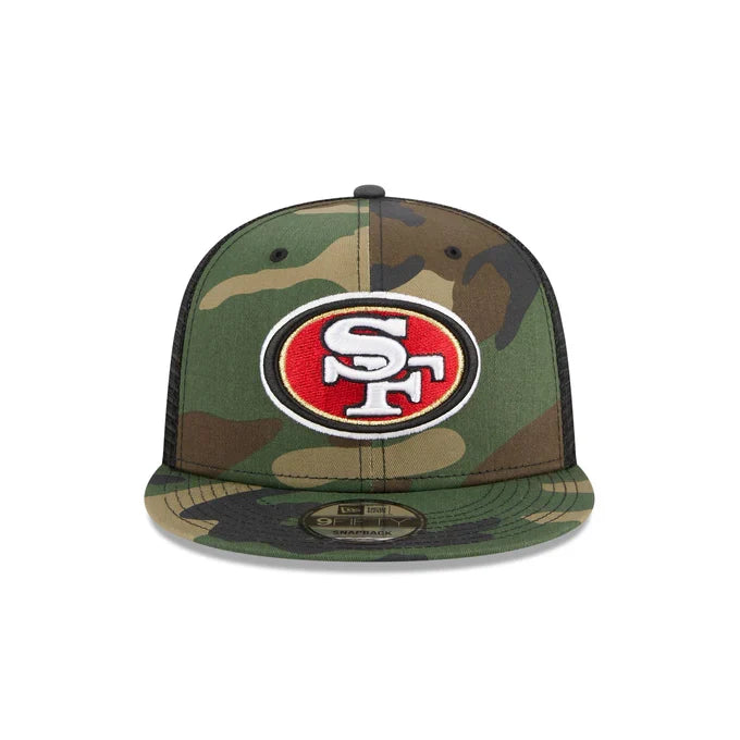 New Era San Francisco 49ers 9FIFTY Trucker Snapback- Camo product image 3, provided for visual reference and product detail