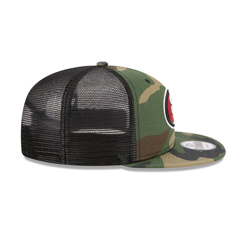 New Era San Francisco 49ers 9FIFTY Trucker Snapback- Camo product image 4, provided for visual reference and product detail